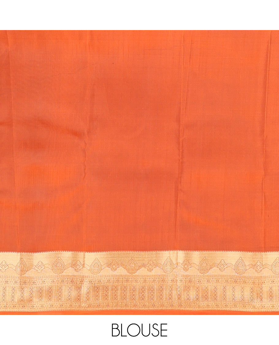 Green zari buttas Vasundhara silk mix saree, contrast traditional zari border & intricate pallu