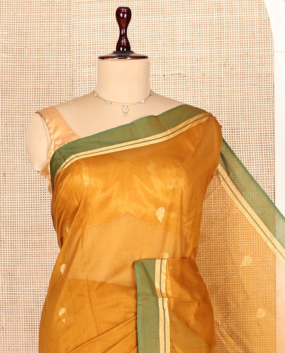 Mustard Silk Cotton Saree