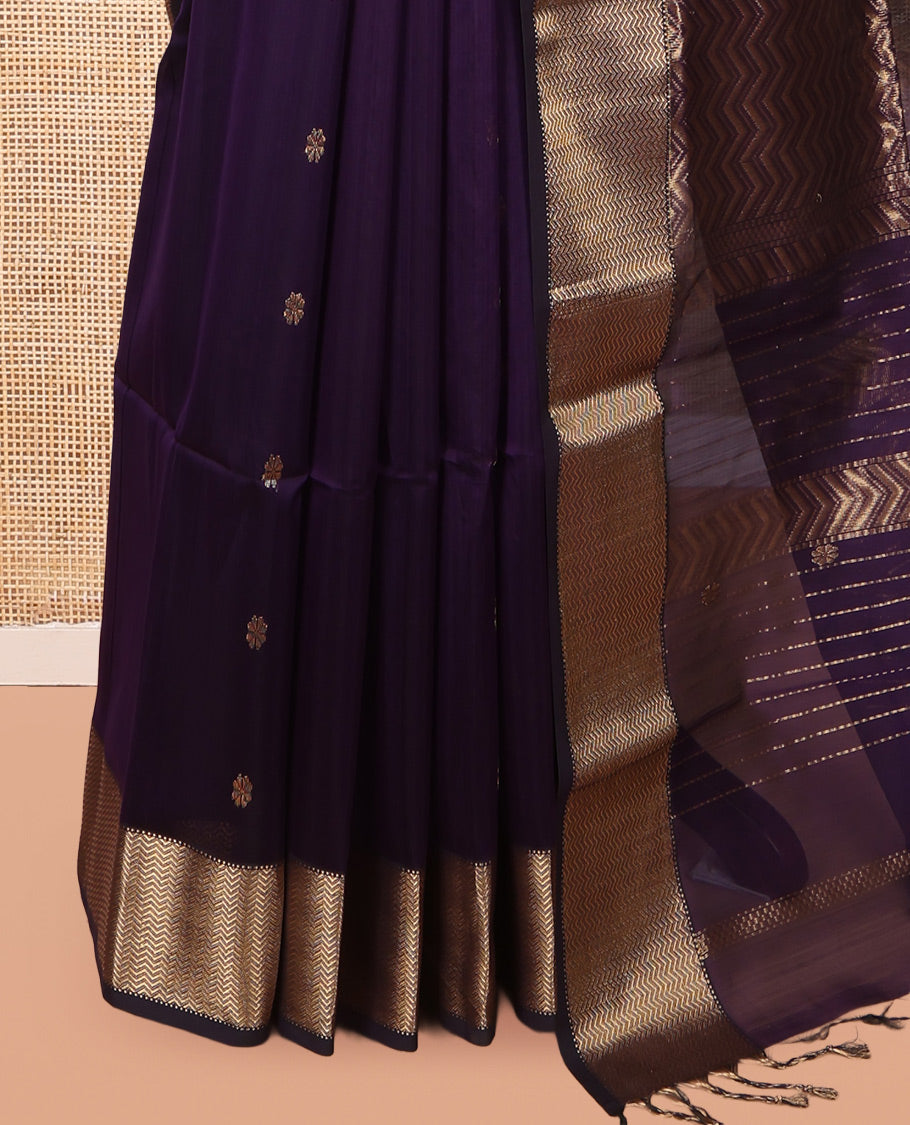 Violet Maheshwari Cotton Saree