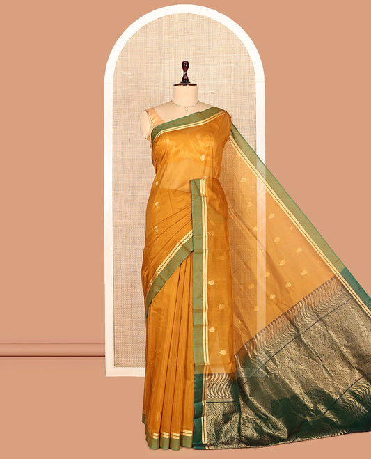 Mustard Silk Cotton Saree