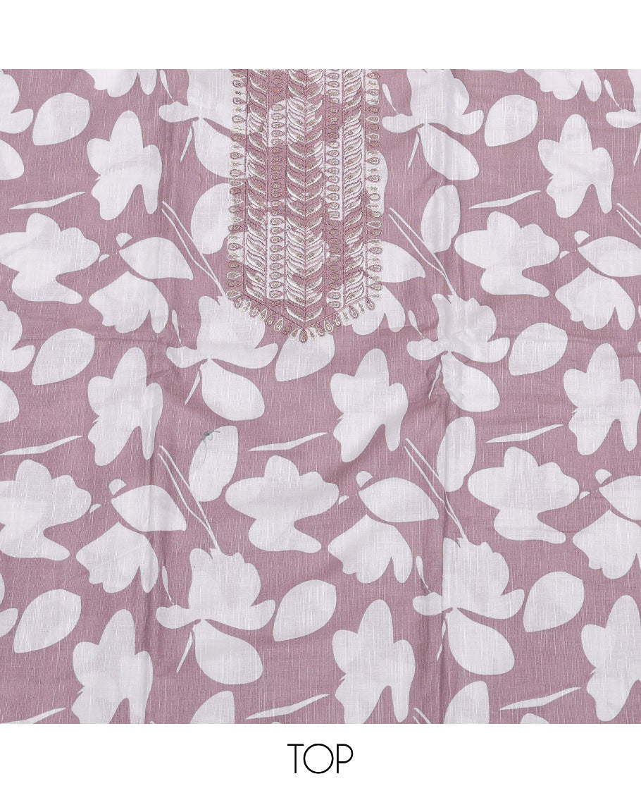 Light Purple Cotton Material Chudidar Set