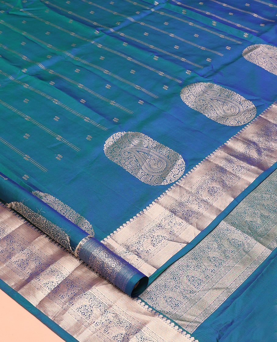 Peacock Green Vasundhara Silk Saree