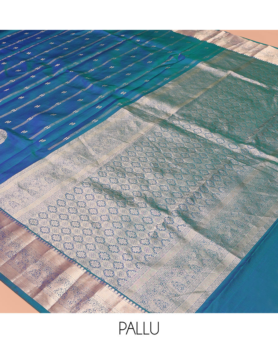 Peacock Green Vasundhara Silk Saree