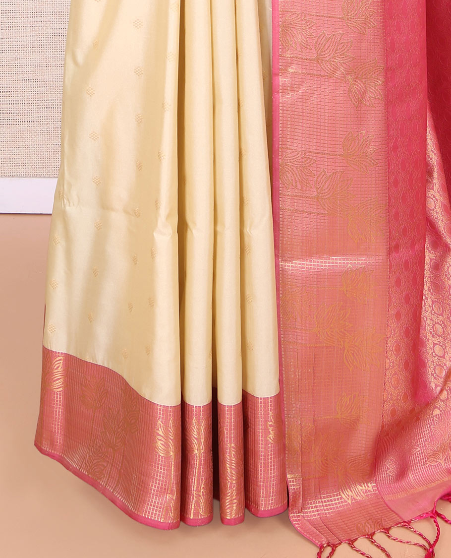 Sandal Floral Design Budget Silk Saree