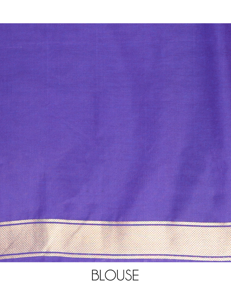 M.s. Blue Chettinad-Style Soft Silk Saree