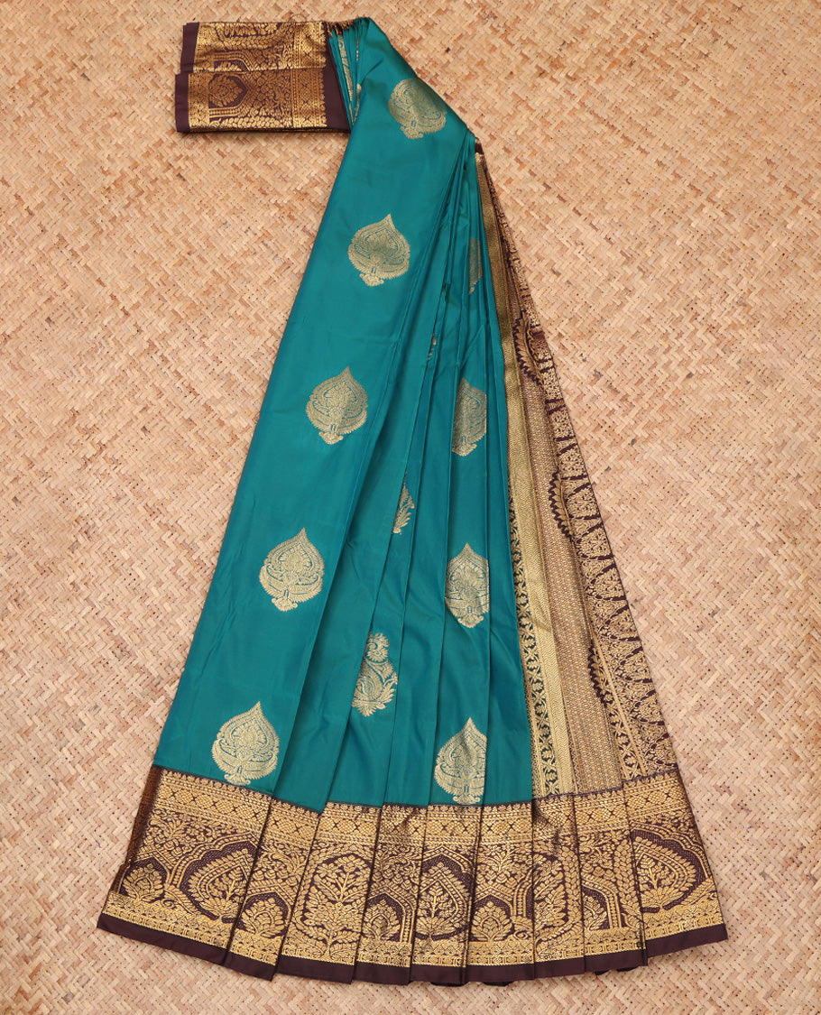 Peacock Blue Budget Silk Saree