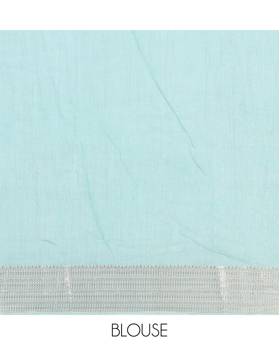 Eggplant Purple Plain Assam Silk Saree, Complemented by Contrast Traditional Zari Design Border, Pallu Trimmed with Zari Stripes, and Paired with a Contrast Blouse