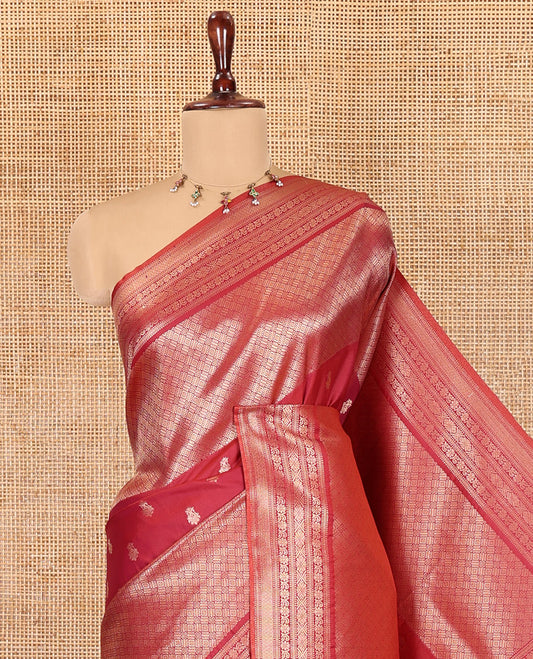 Magenta Elite Soft Silk Saree, Enriched with Jacquard, Buttas, Traditional Border, Grand Pallu and Matching Blouse