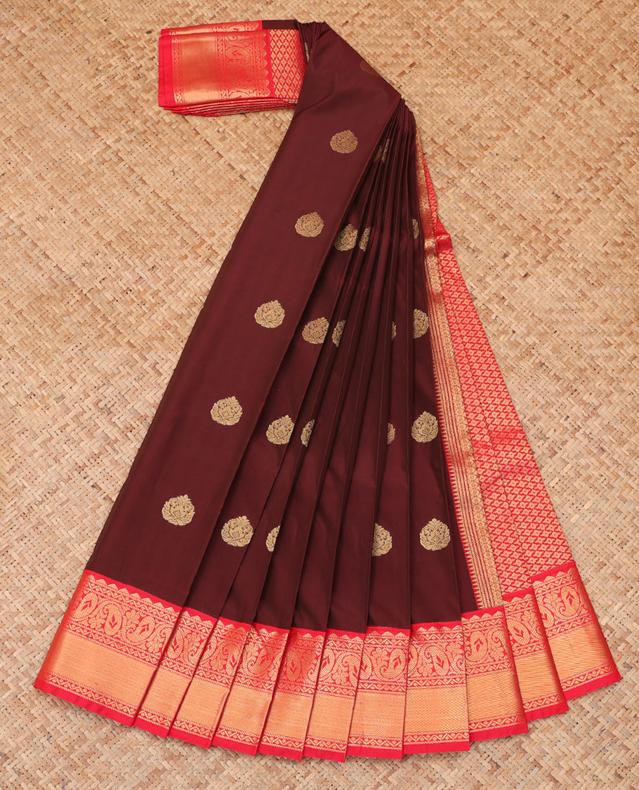 Maroon Budget Silk Saree
