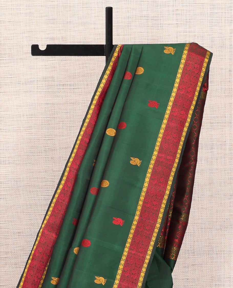 Green Zari Butta Kanchipuram Silk Saree