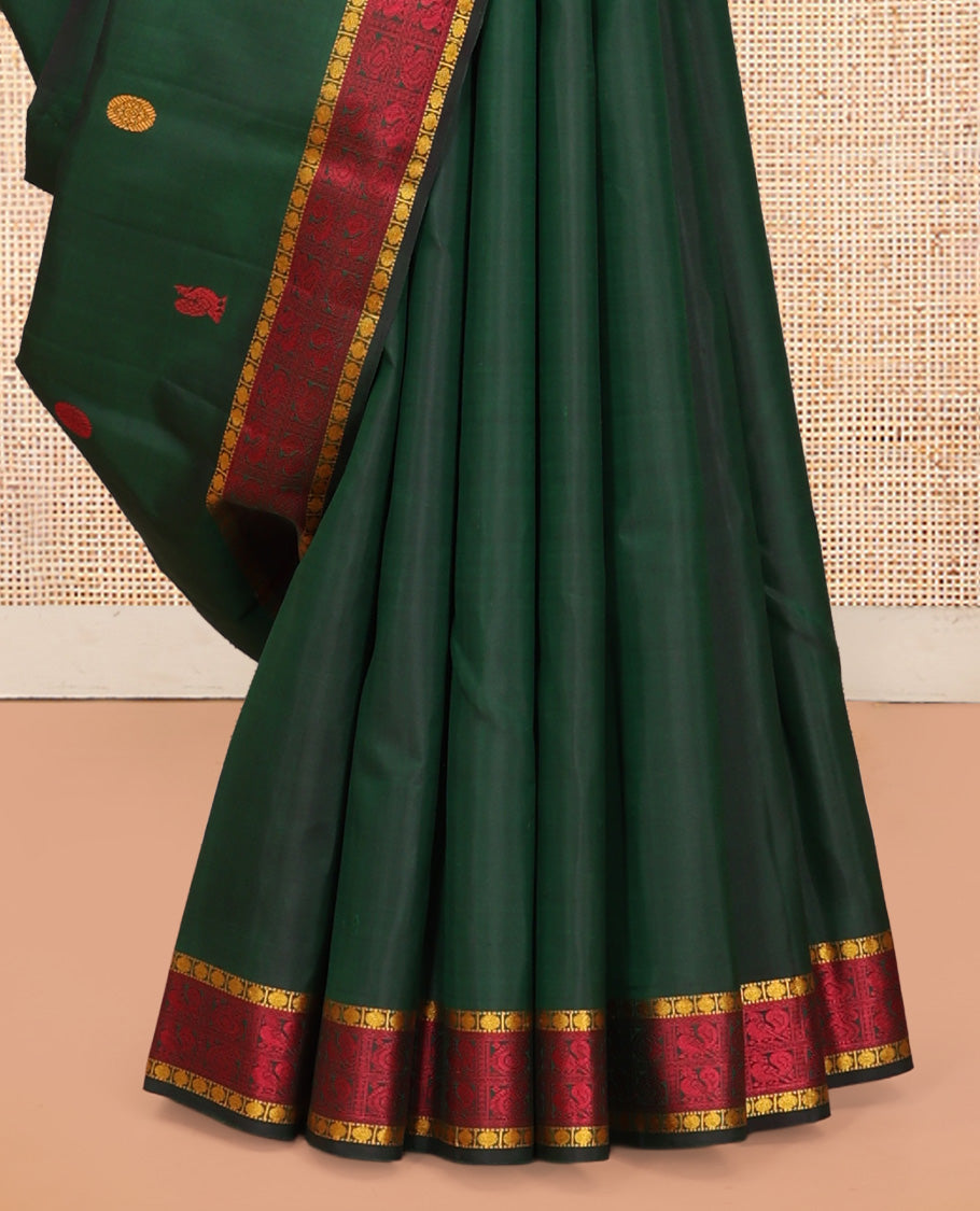 Green Zari Butta Kanchipuram Silk Saree