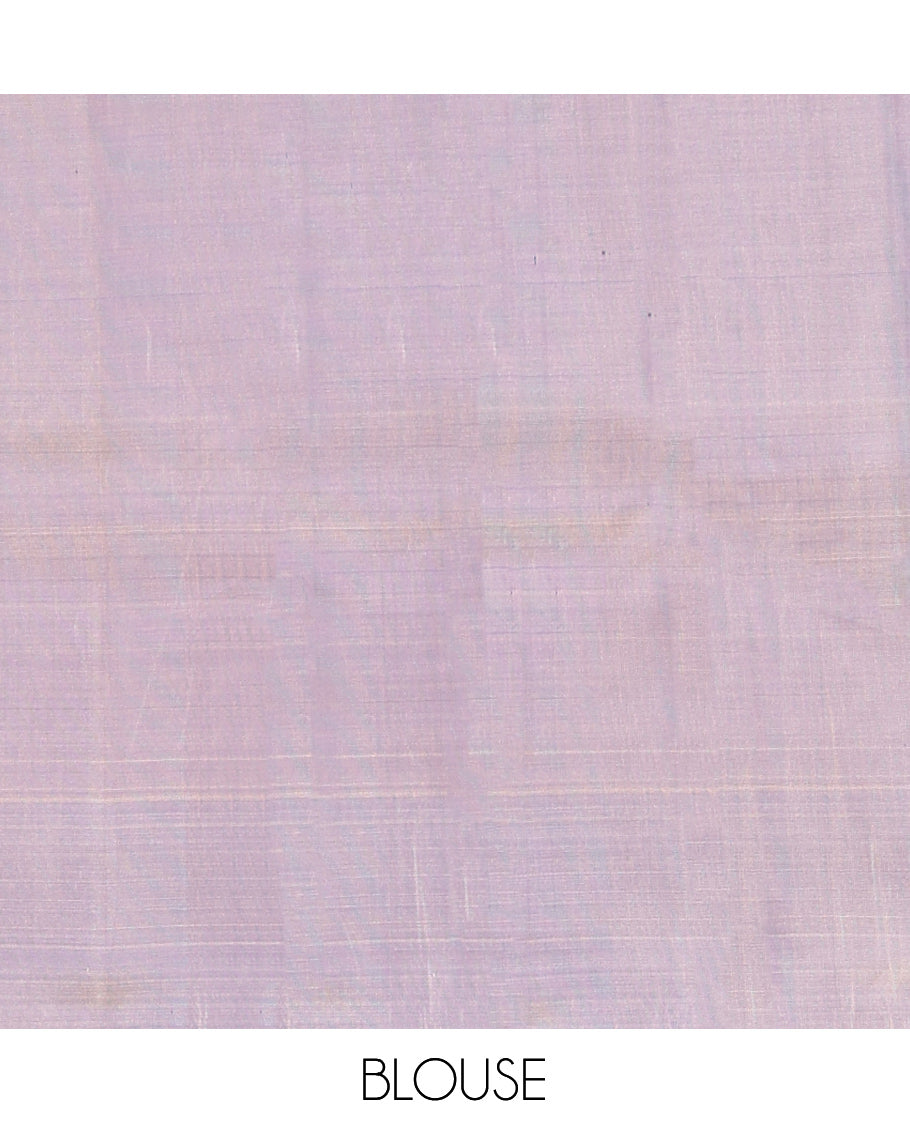 Blue Floral Zari Butta Woven Mayuri Lite Silk Mix Saree