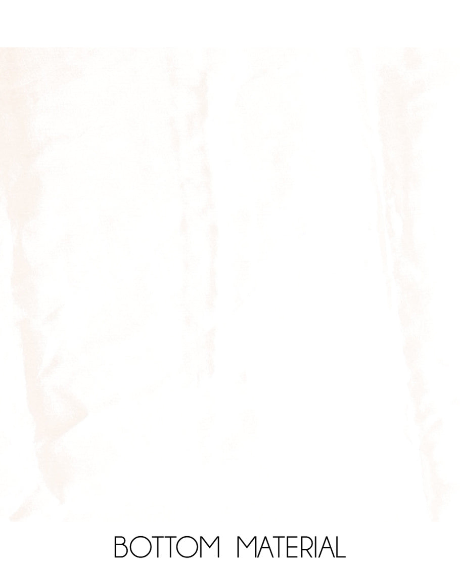 Cream Fendi Organza Material Chudidar Fetaures Pom-Pom-Neckline Top, Plain Bottom, and Scallop Embroidered Dupatta