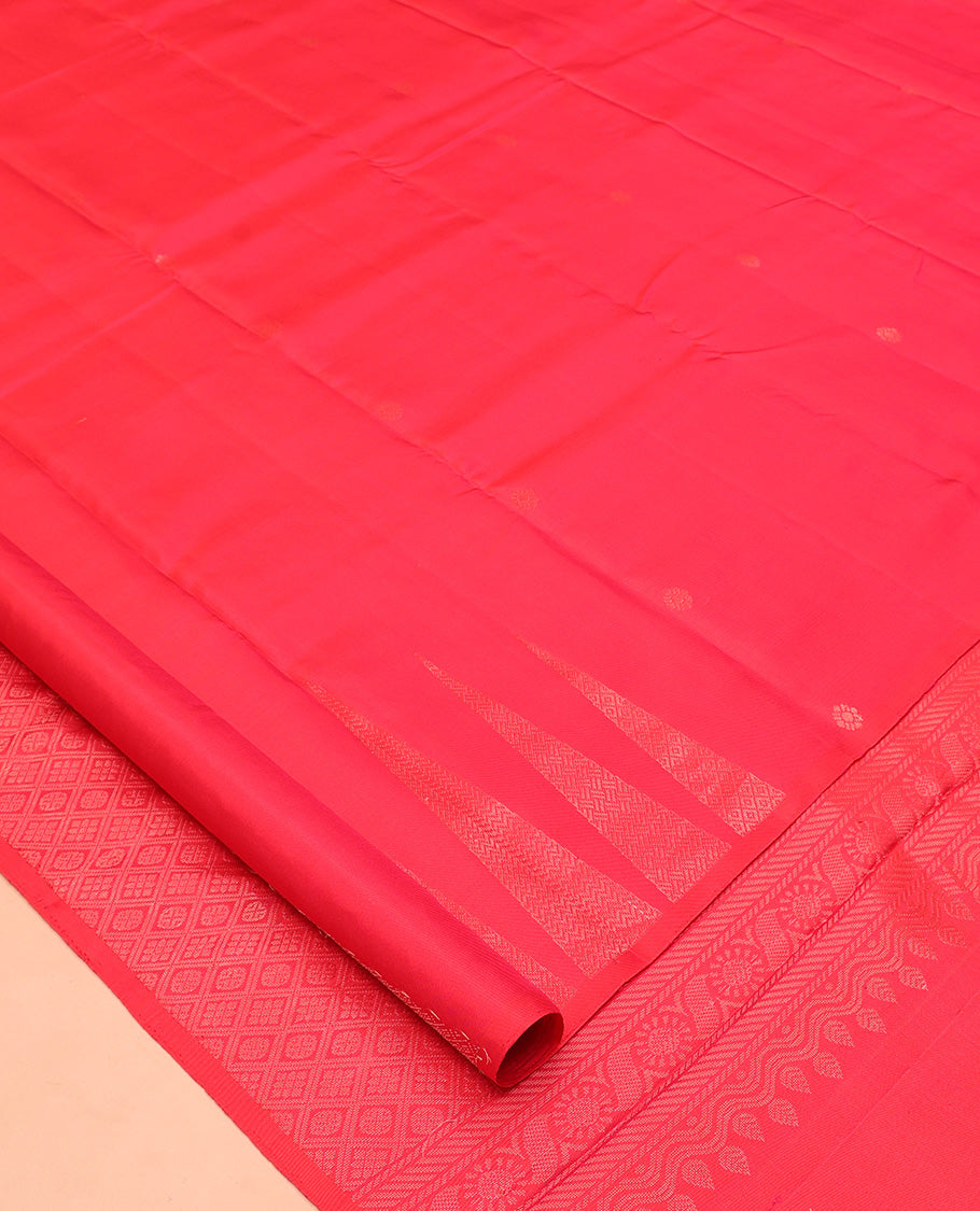 Borderless Red Mayuri Soft Silk Saree