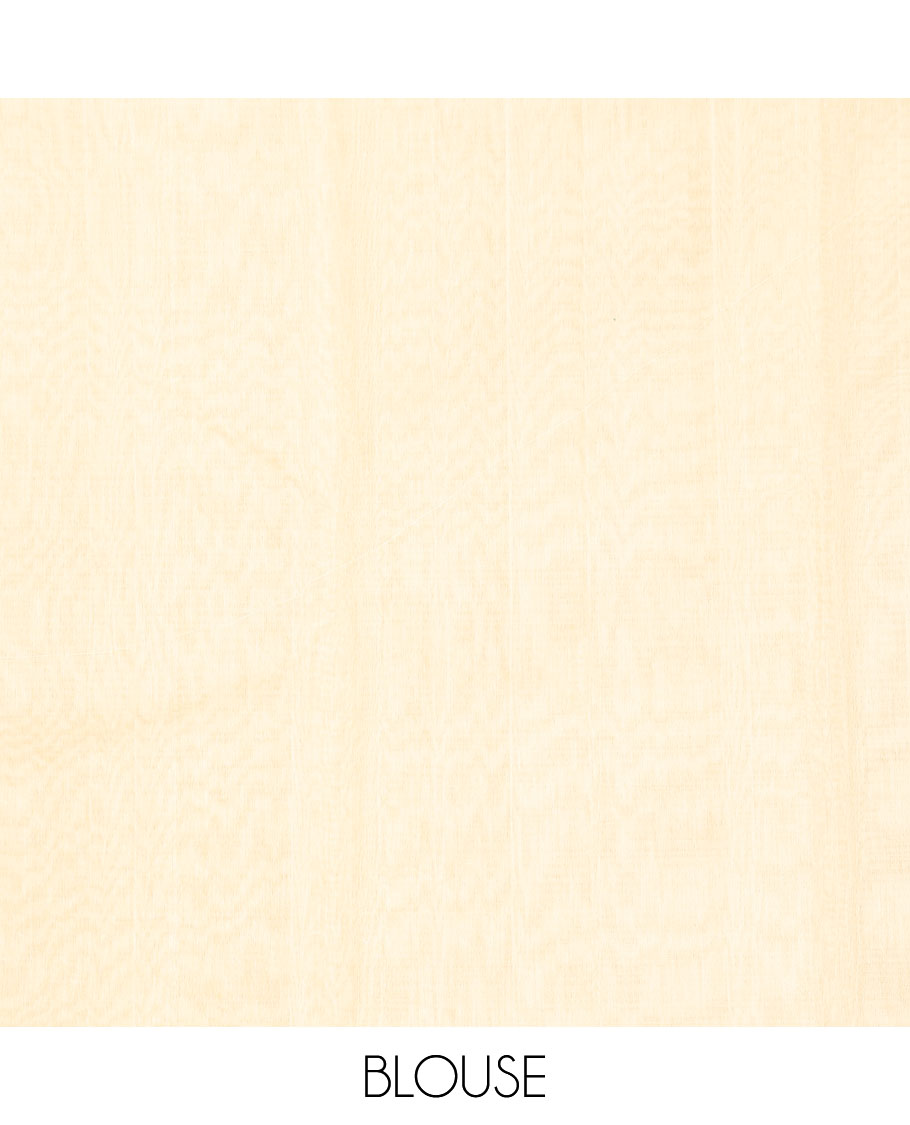 Borderless Gold Silk Cotton Saree, Steeped with Zari Stripes and Buttas, Diagonally Striped Pallu, and a Matching Blouse