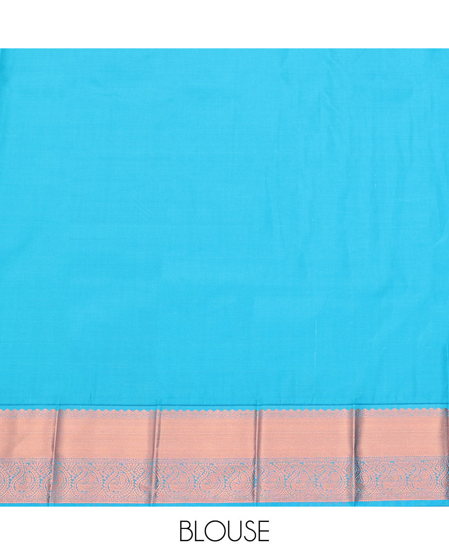 Pink Budget Silk Saree, Elevated with Paisley Zari Buttas on Its Body, Complemented by a Contrast Traditional Zari Design Border, Intricately Designed Pallu, and Paired with a Contrast Blouse