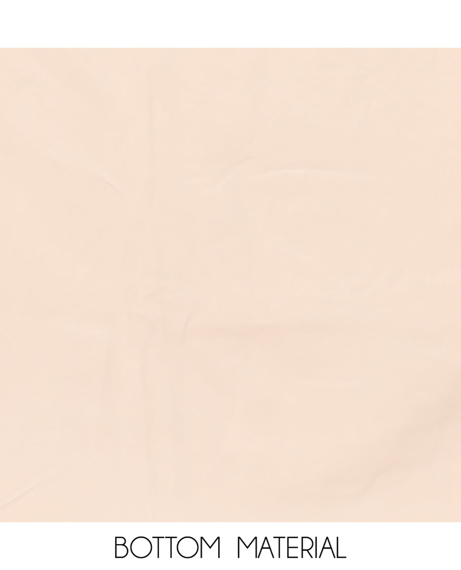 Cream Mul Chanderi Material Churidar Features Floral Embroidered Top, a Plain Bottom, a Floral Embroidered Scallop Dupatta