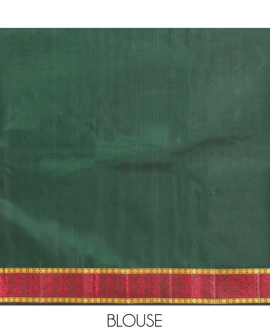 Green Zari Butta Kanchipuram Silk Saree