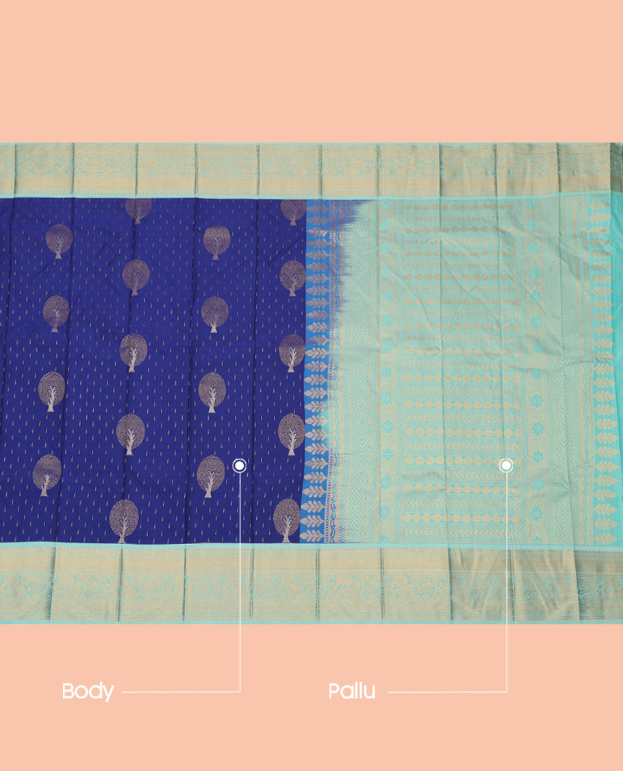 Blue Tree Butta Budget Silk Saree