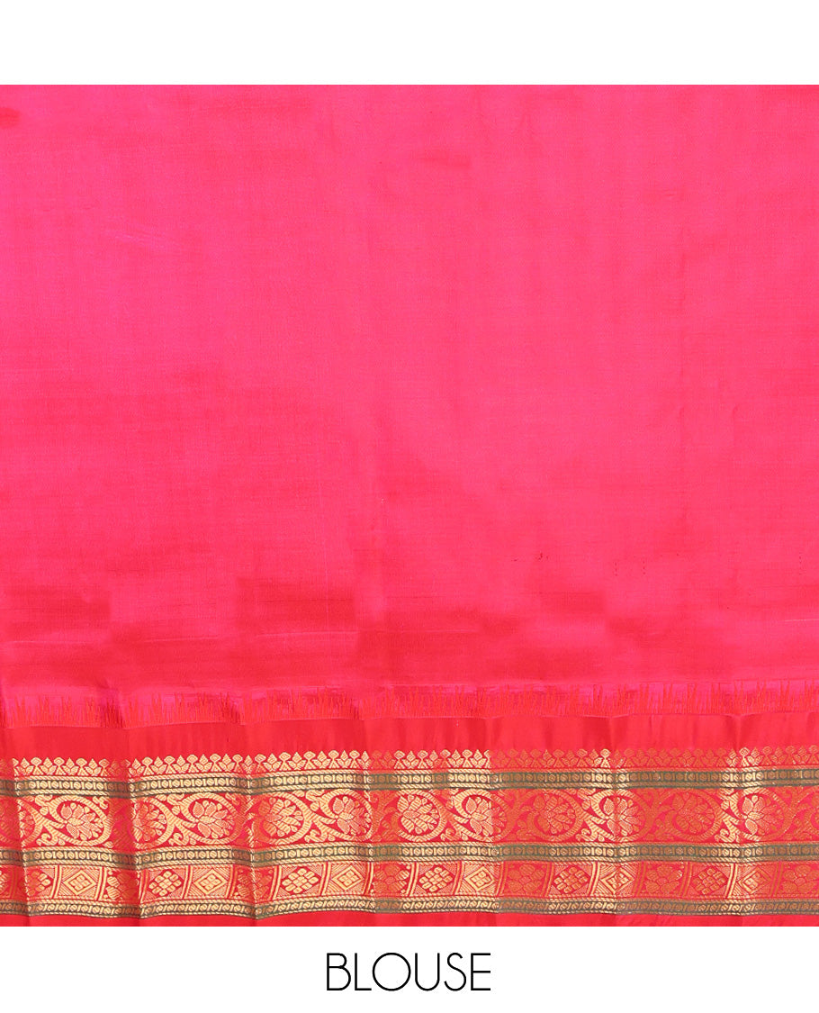 Green Gadwal Silk Mix Saree