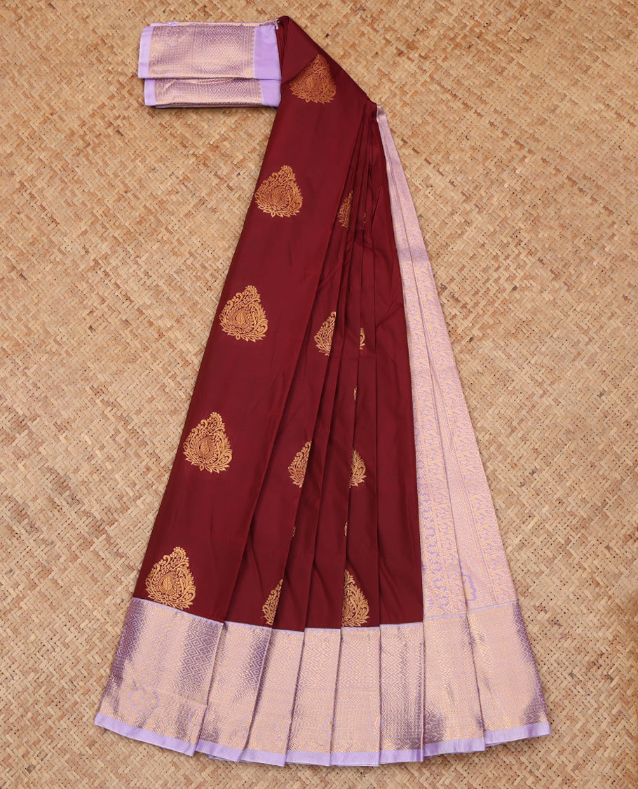 Maroon Budget Silk Saree