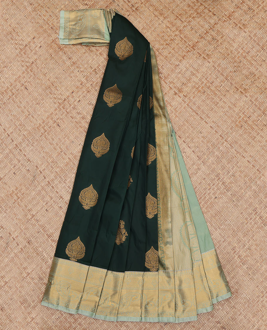Dark Green Budget Silk Saree