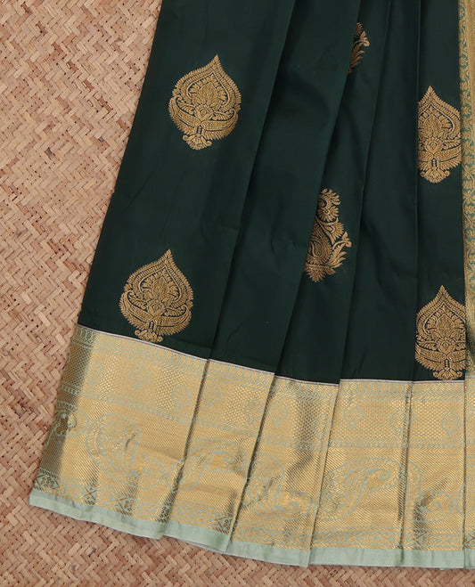 Dark Green Budget Silk Saree