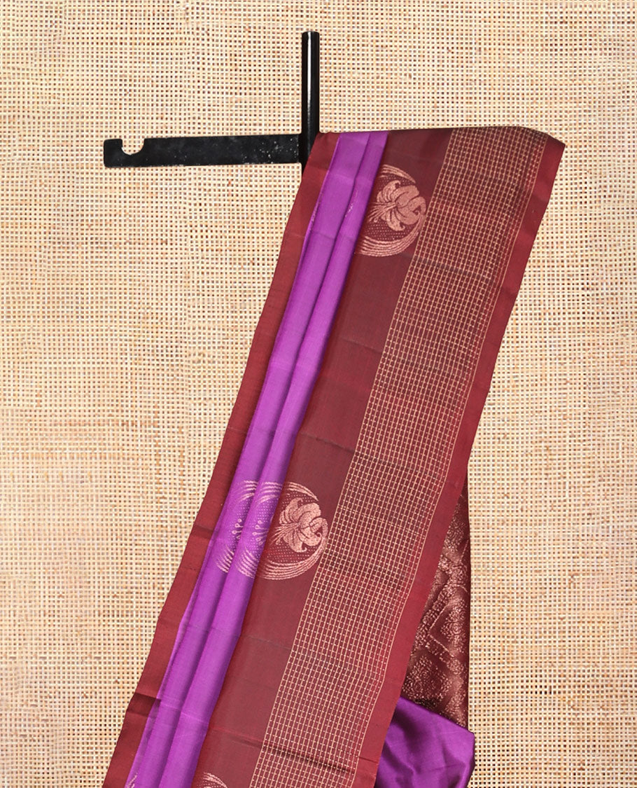 Pink Zari Buttas Woven Mayuri Lite Silk Mix Saree