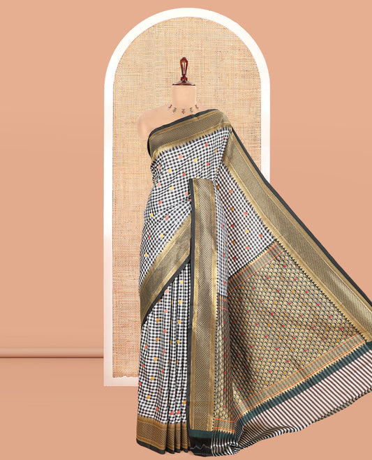 Green Chettinad-Style Soft Silk Saree