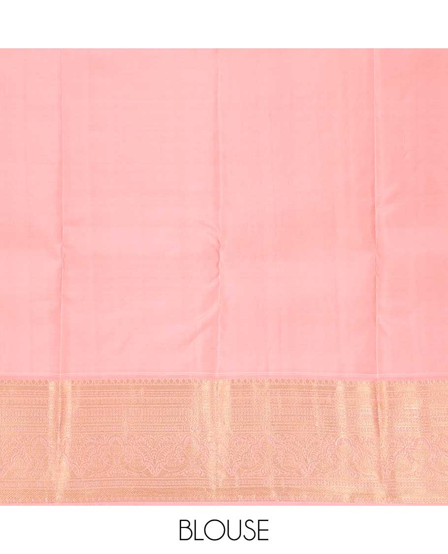 Mango yellow zari buttas silk saree, contrast traditional zari border, and pallu of jaal design