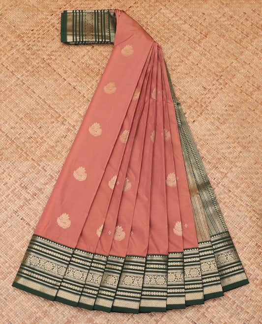 Rosewood Pink Budget Silk Saree