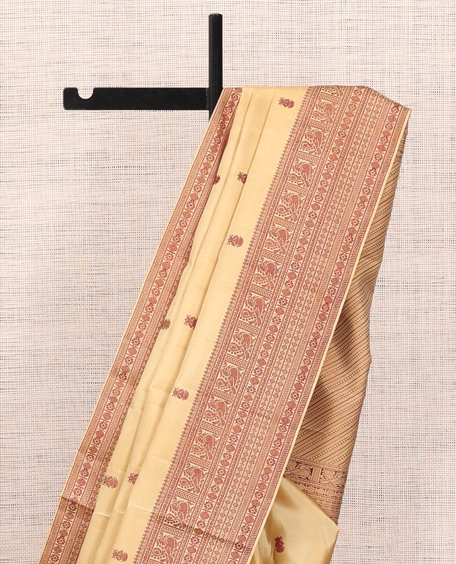 Sandal Kanchipuram Silk Saree