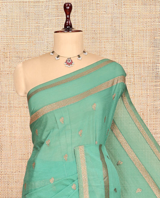 Green Fancy Crepe Saree