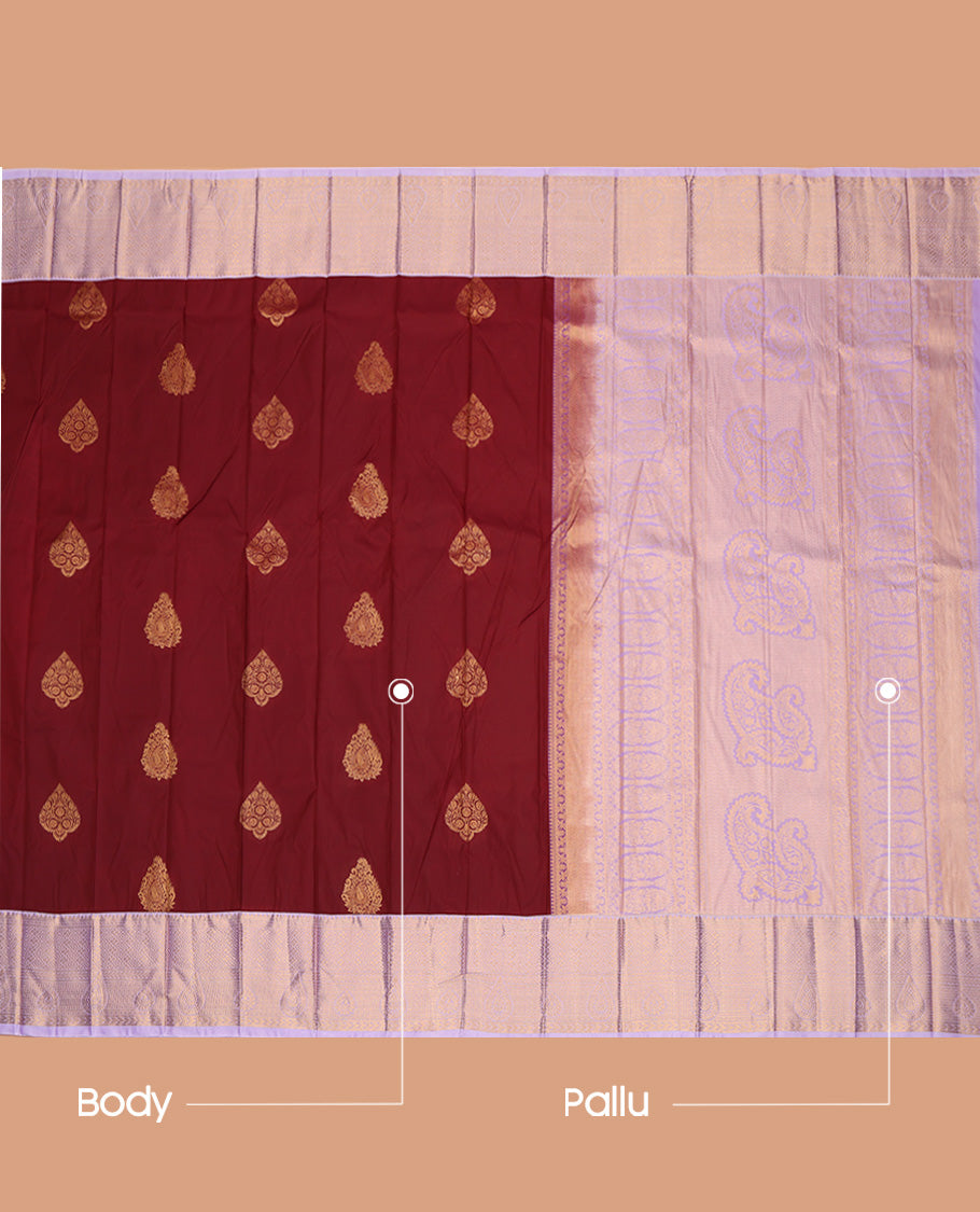 Maroon Budget Silk Saree