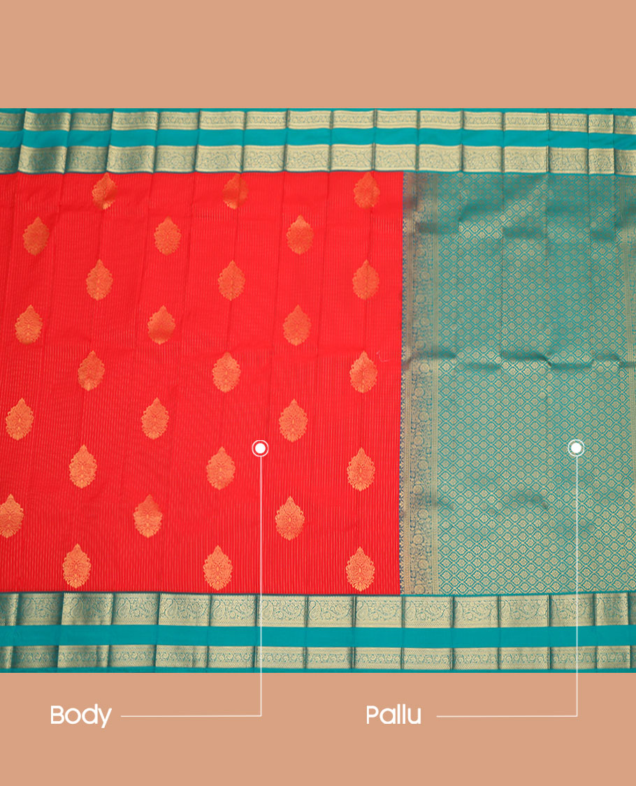 Rust Budget Silk Saree