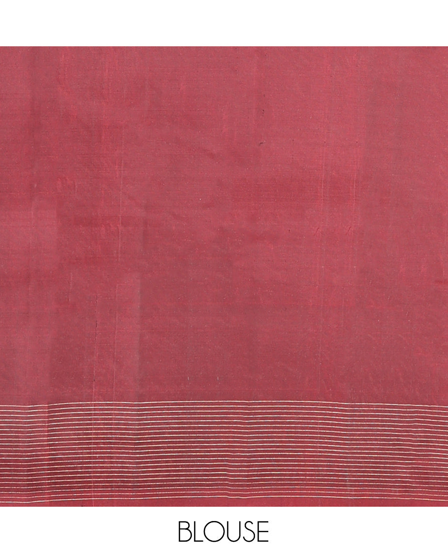 Pink Zari Buttas Woven Mayuri Lite Silk Mix Saree