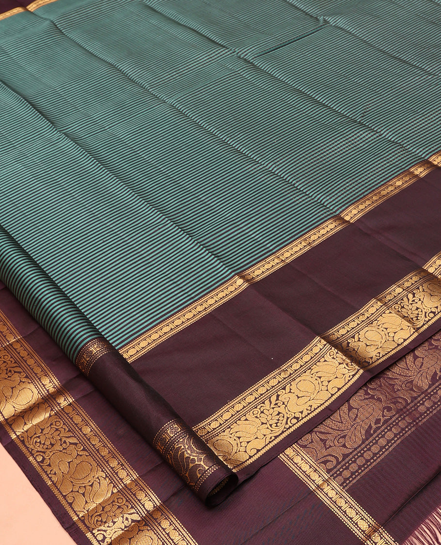 Green Stripes Mayuri Soft Silk Saree