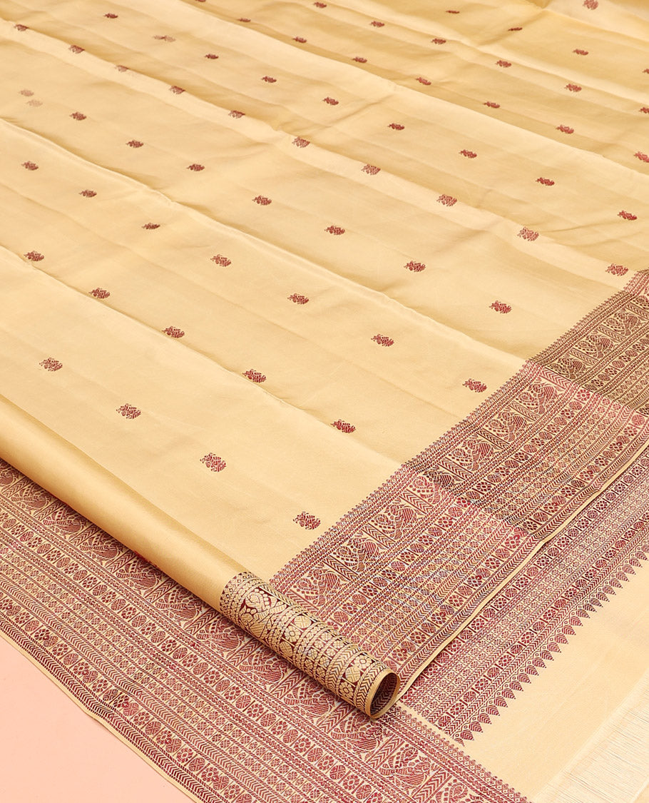 Sandal Kanchipuram Silk Saree