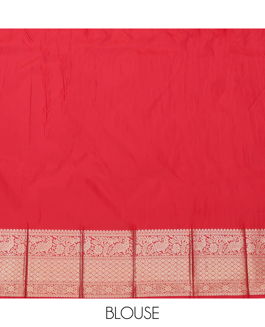 Blue Budget Contrast Checks Silk Saree