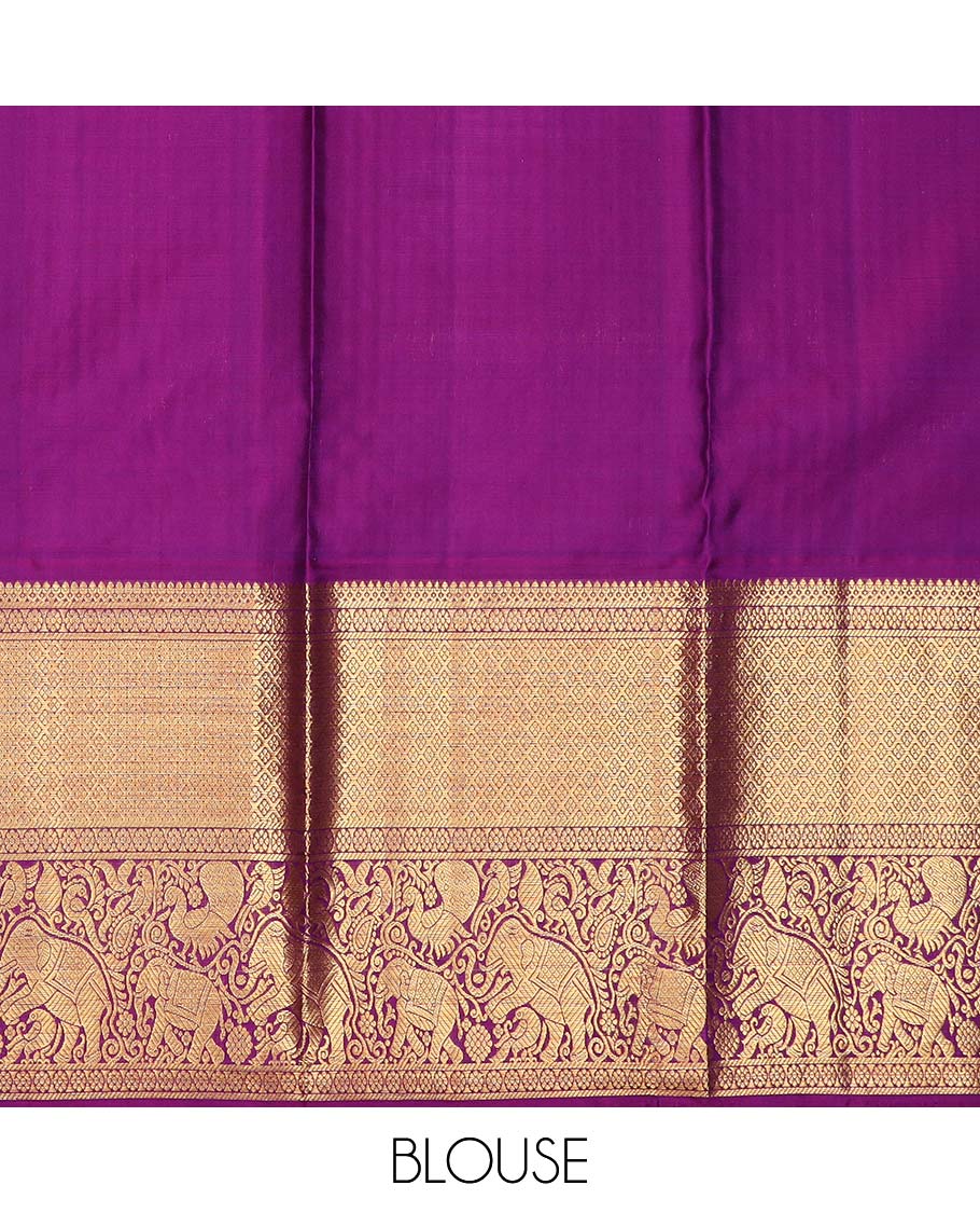 Pink puresilk halfsaree, zari buttas skirt,contrast border, and blouse of thilakam mokku,banaras,kamalam,jaal,mayil, and yaanai, and traditional motifs steeped dhavani