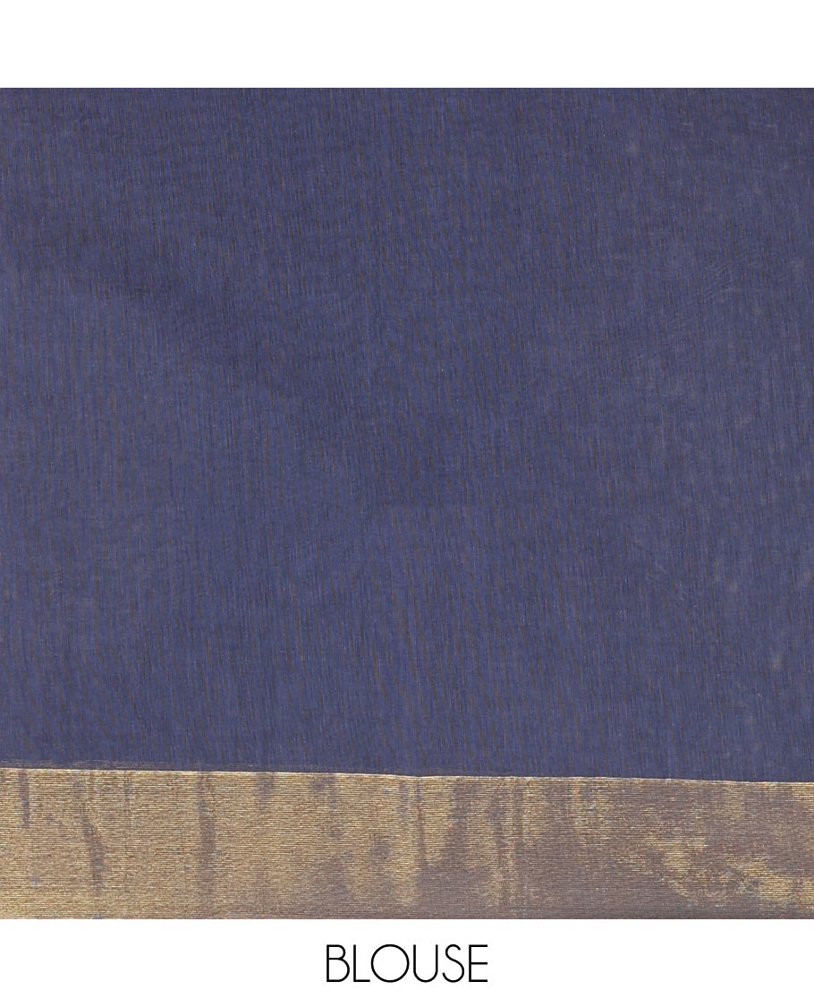 Grey Jute Cotton Saree