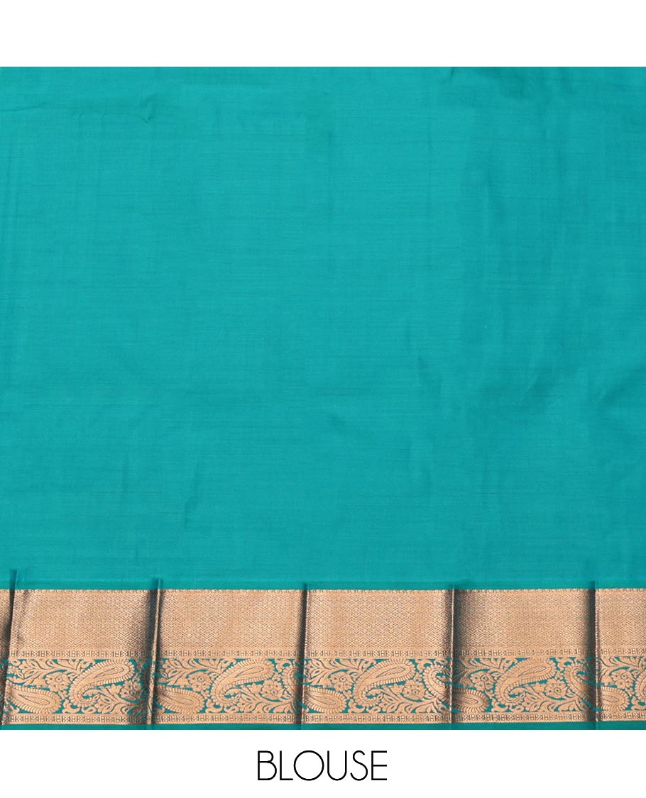 Pink Budget Silk Saree, Embellished with Jacquard Design, Complemented by a Contrast Paisley Zari Border, Grand Pallu, and a Contrast Blouse