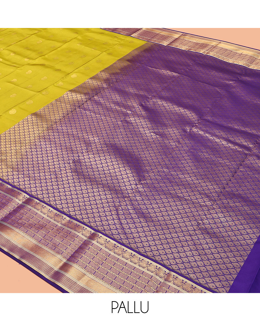Leaf Green Vasundhara Lite Silk Mix Saree, Bedecked with Manga Buttas, Complemented by a Contrast Traditional Design Border, Jaal Pallu, and a Contrast Blouse