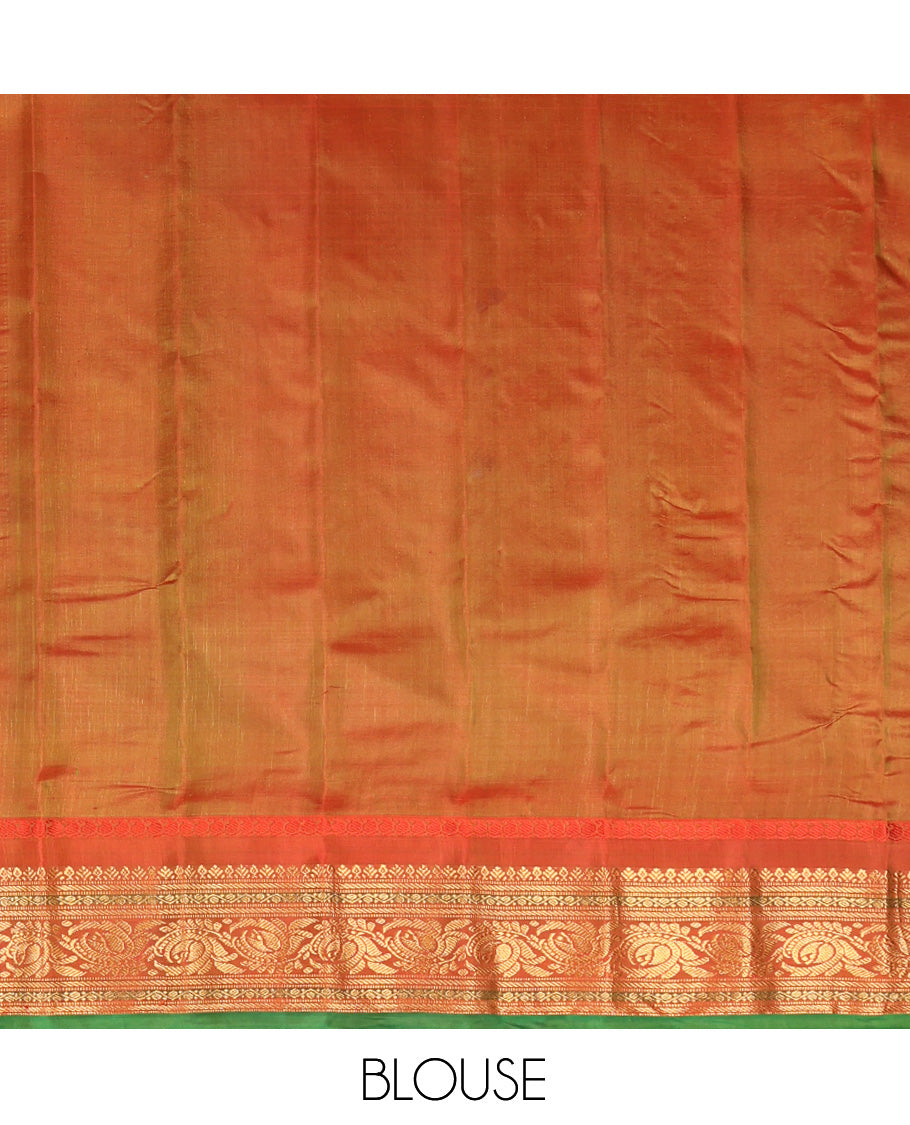 Green Gadwal Silk Mix Saree