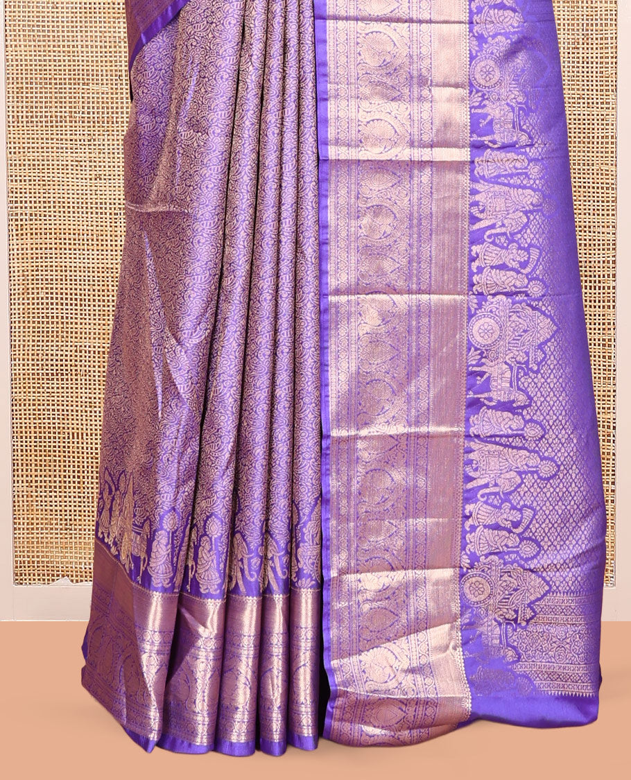 Violet jacquard Saree