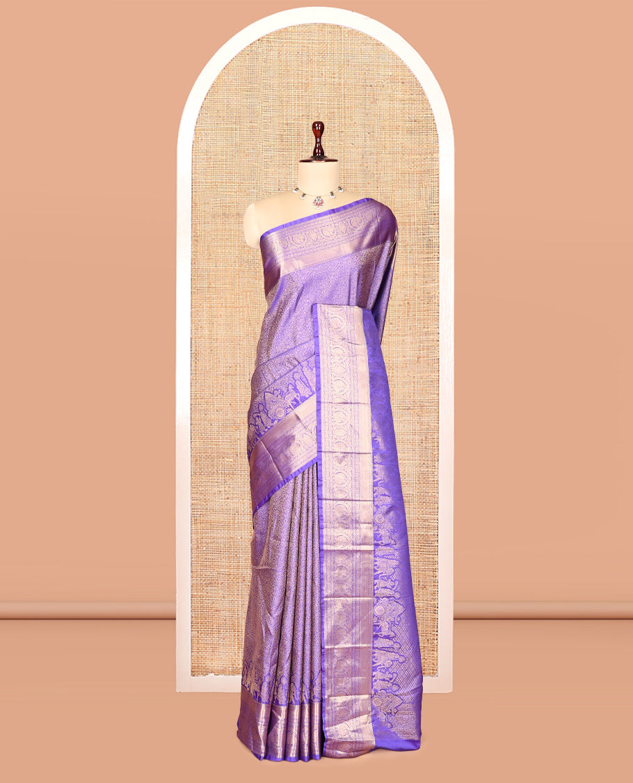 Violet jacquard Saree