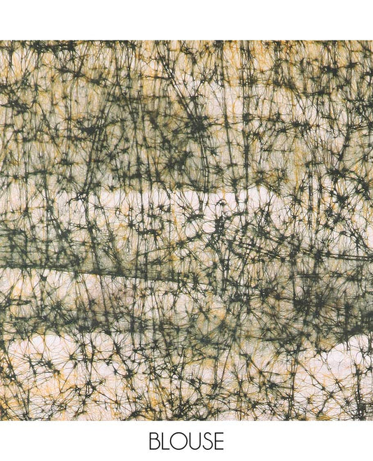 Green batik-style printed sungudi cotton saree, batik printed border, and  batik printed pallu