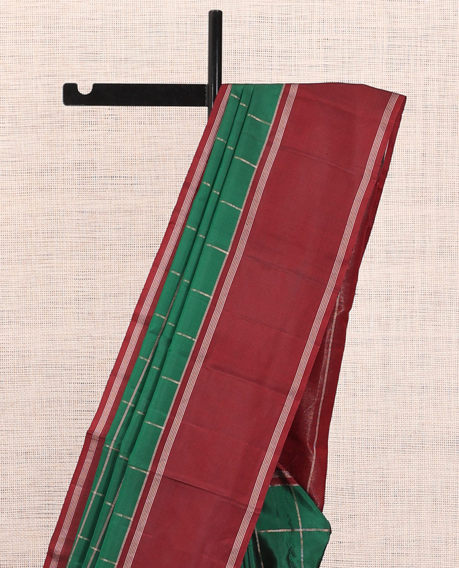 Green Checks Mayuri Soft Silk Saree