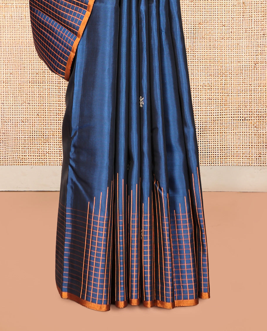 Blue Mayuri Lite Silk Mix Saree