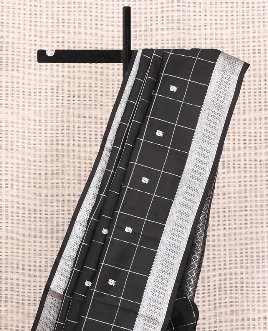 Black Checks Kanchi Silk
